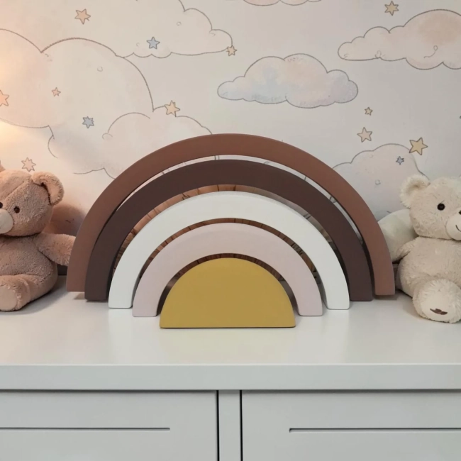 Arco iris de mdf decorativo/ Enfeite de festa, decoração pra quarto de bebe.