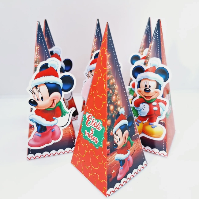 Kit Só um Bolinho NATAL DA MINNIE - Decoração de Festa - Caixinhas Personalizadas