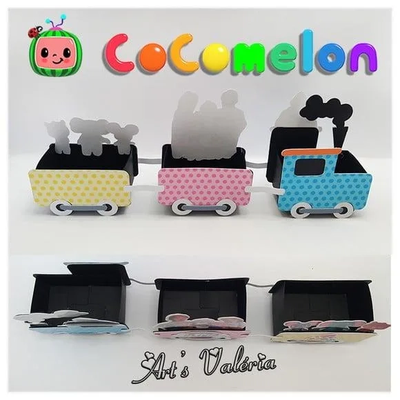 Trenzinho Personalizado - Enfeite de Mesa