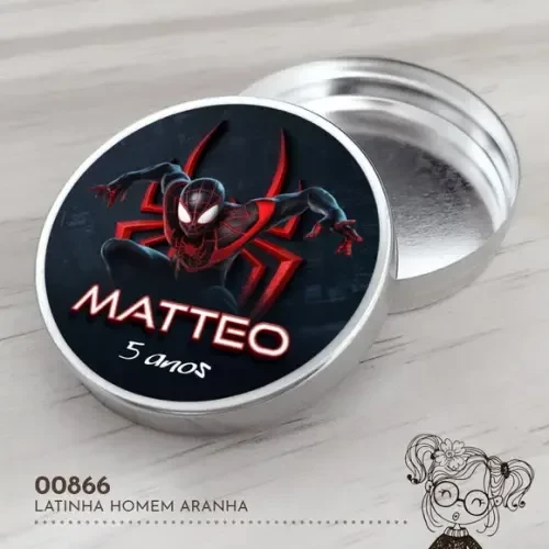 Latinha Adesivada Homem Aranha - 00866