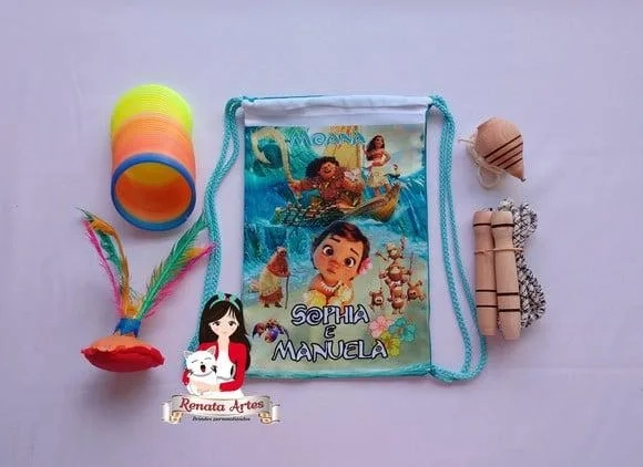 Mochila Boa Infância Personalizada Tema Moana