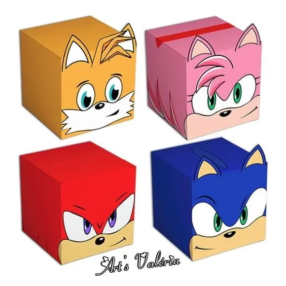 Caixa Cubo Turma Do Sonic