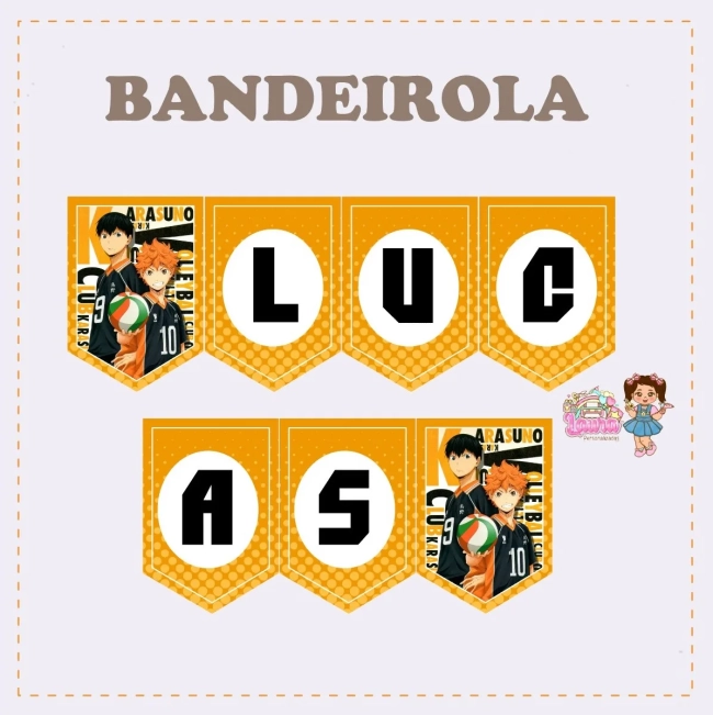 Kit Festa Só Um Bolinho HAIKYUU - Decoração de Festa