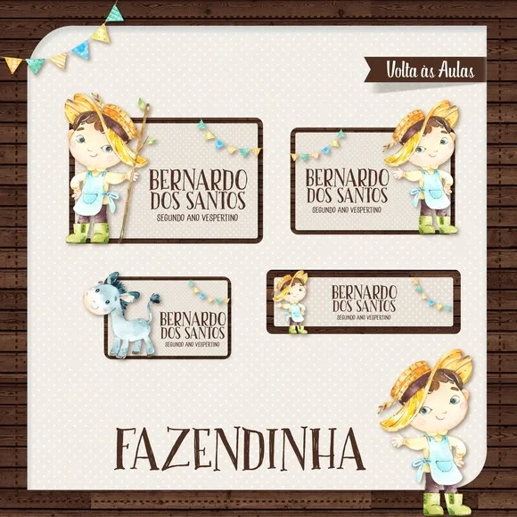 60 Etiquetas Fazenda
