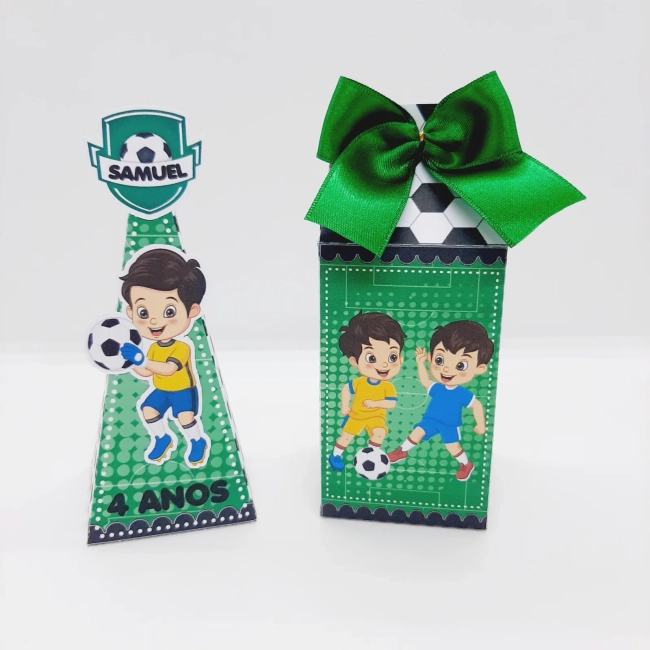 PEGUE E MONTE - Kit Festa Personalizado FUTEBOL - Decoração de Festa - Caixinhas Personalizadas