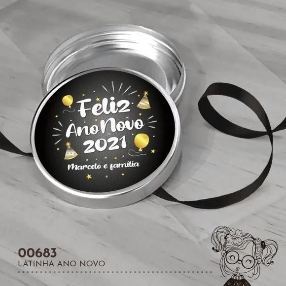 Latinha Adesivada Ano Novo - 00683