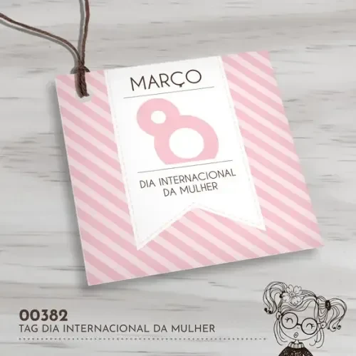 Tag Quadrada Dia Internacional da Mulher - 00382