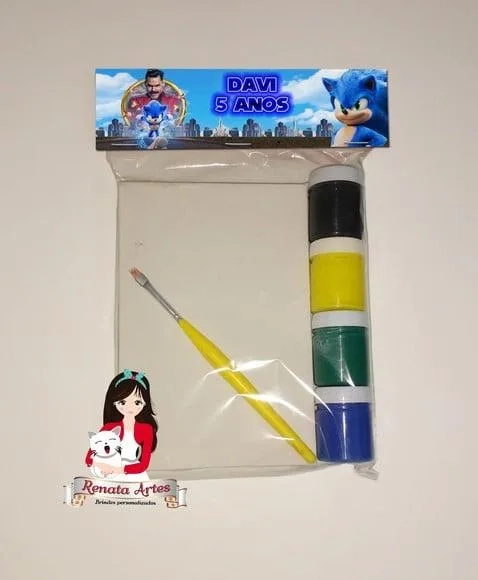 Kit Pintura Personalizado Sonic Filme 2020