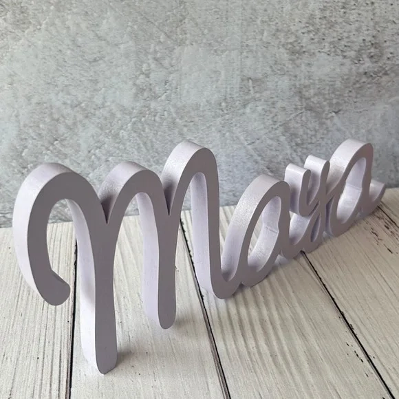 Linha Cursiva -letras Decorativas em mdf Quarto de Bebê