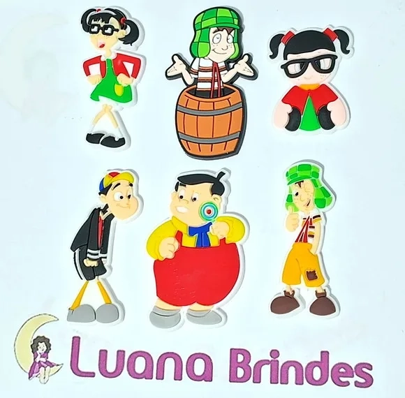 Aplique Turma do Chaves Emborrachado Pacotes C/6 Unidades