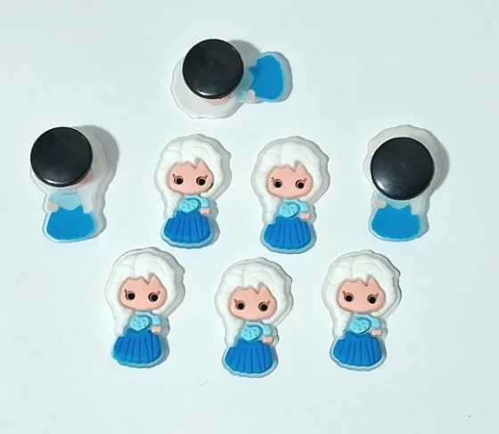 Pins para Crocs Frozen 2,5cm Emborrachado 6 Unidades