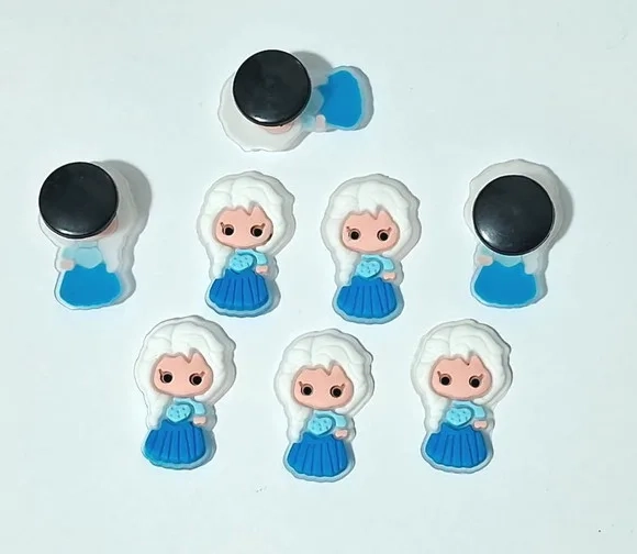 Pins para Crocs Frozen 2,5cm Emborrachado 6 Unidades