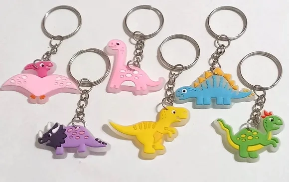 Chaveiro Dinossauro Variados - 6 Peças