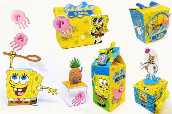 Kit 30 Lembrancinhas Bob Esponja