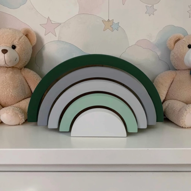Arco iris de mdf decorativo/ Enfeite de festa, decoração pra quarto de bebe.