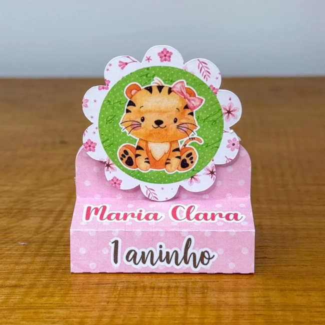 PEGUE E MONTE - Porta Bis Duplo Personalizados SAFARI MENINA - Decoração de Festa | Lembrancinhas | Aniversário | Personalizados