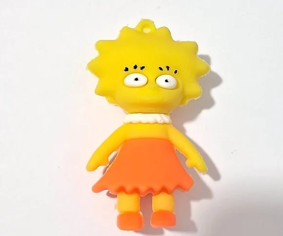 Pingente Lisa Simpson Emborrachado Pacotes com 2 Unidades