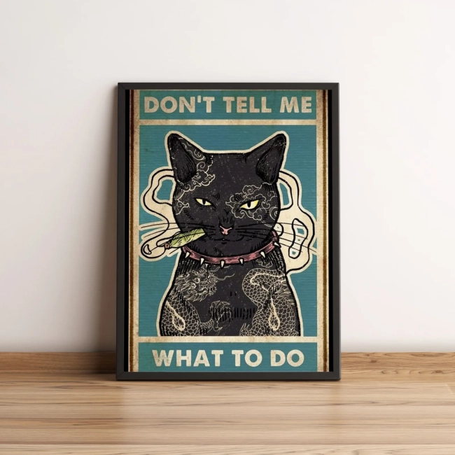 Quadro Gato Don't Tell Me 101