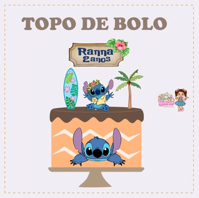Kit Festa Só Um Bolinho STITCH - Decoração de Festa