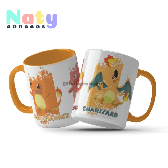 Caneca Personalizada  Pokemon Go Alça Color