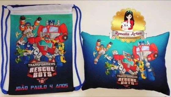 Almofada na Mochila Transformers