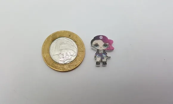 Pingente LOL Rocker em Acrílico UV de 2cm
