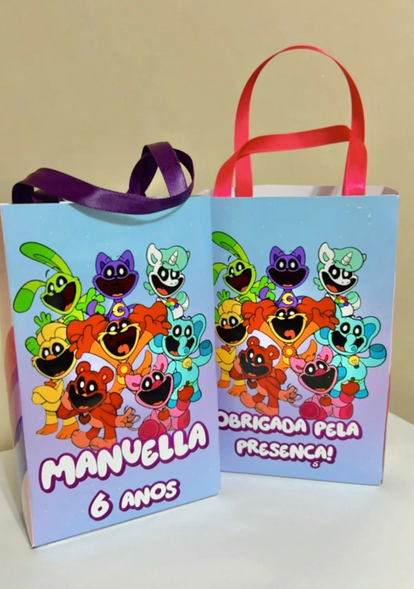 Sacolinhas Personalizada Smilinf Critters Lembrancinhas Para Aniversário