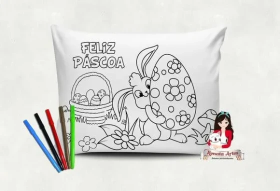 Almofada Pinte e Lave Páscoa 3