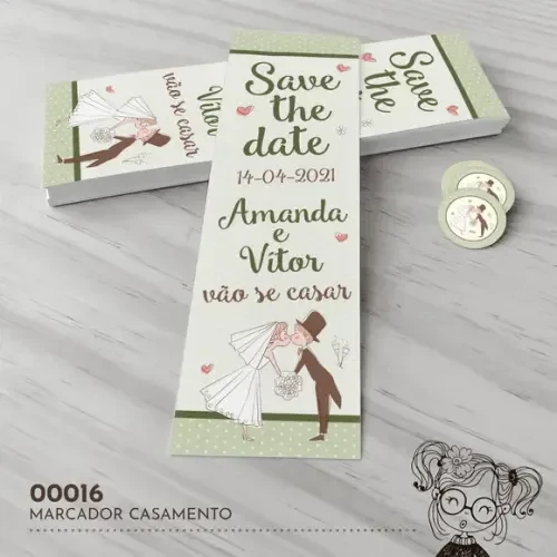Marcador de Livro Save The Date - 00016