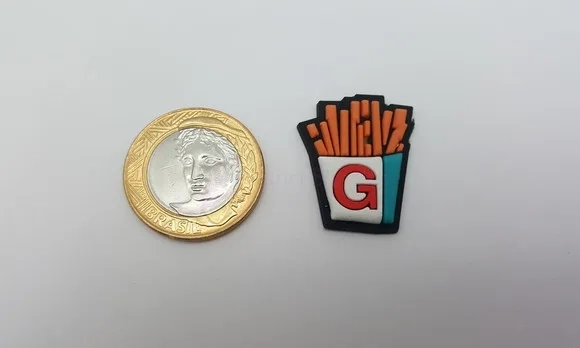 Aplique Batata Frita Emborrachado de 2,9cm