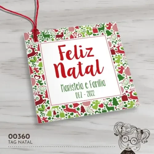 Tag Quadrada Natal - 00360