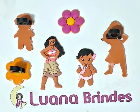 Ponteira P/lápis Moana Emborrachado Pacotes com 6 Unidades