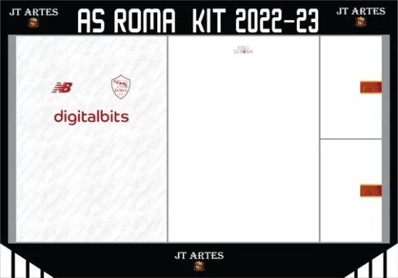 Vetor Da Camisa As Roma Away Kit 2022-23