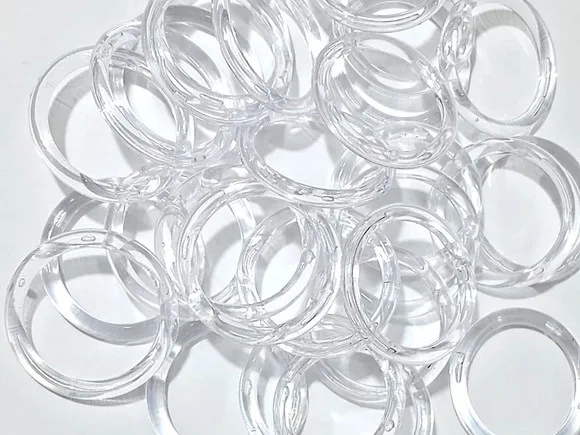 Portas Guardanapos 3,5cm Argola Lisa Transparente 30 Peças