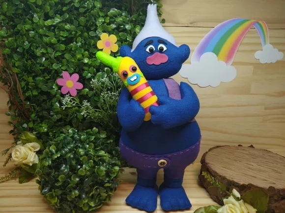 Trolls de Feltro - Biggie e Mr. Dinkle