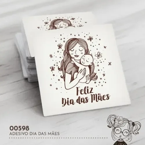 Adesivo Quadrado Dia das Mães - 00598