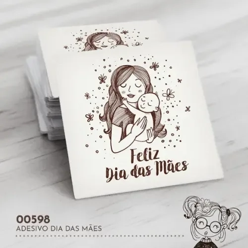 Adesivo Quadrado Dia das Mães - 00598