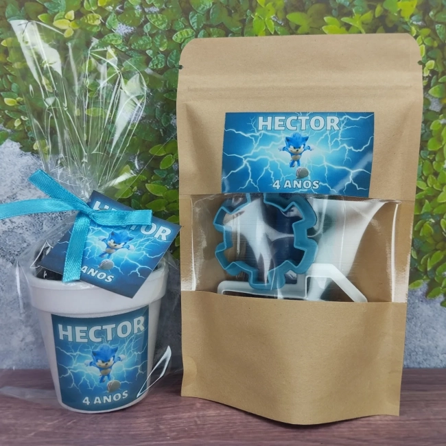 25 Uni. Kit Jardinagem + 25 Uni. Kit Massinha Zip Lock - Sonic  - Informar o tema no chat da compra.