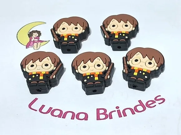 Pingente Harry Potter c/ Furo Passante Pacote com 5 Unidades