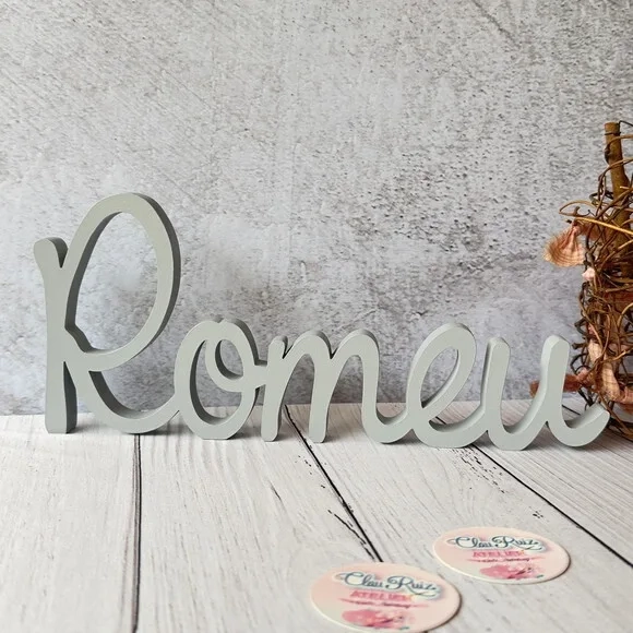 Linha Cursiva -letras Decorativas em mdf Quarto de Bebê