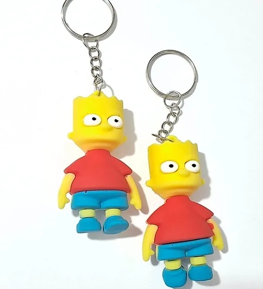 Chaveiro Bart Simpson Emborrachado Pacote com 2 Unidades