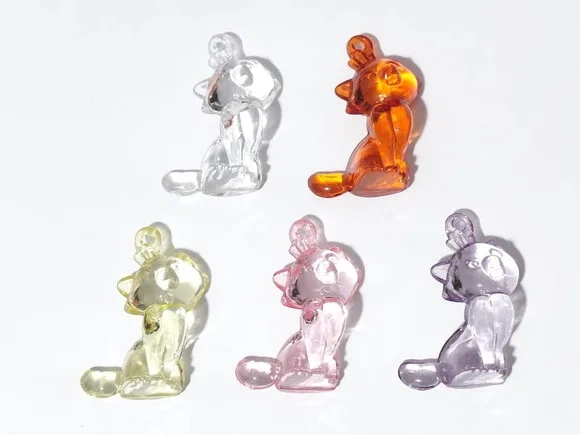 Pingente Gatinha Marie Acrílico Pacote com 10 Unidades