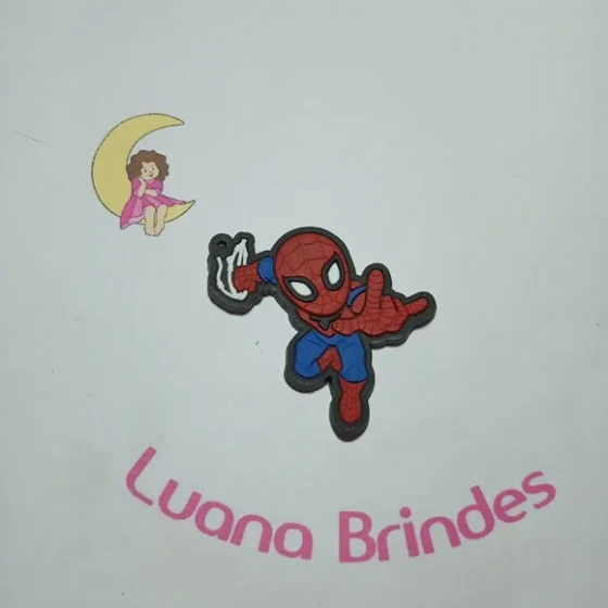 Pingente Homem Aranha de Borracha 5cm Pct 5 Unidades