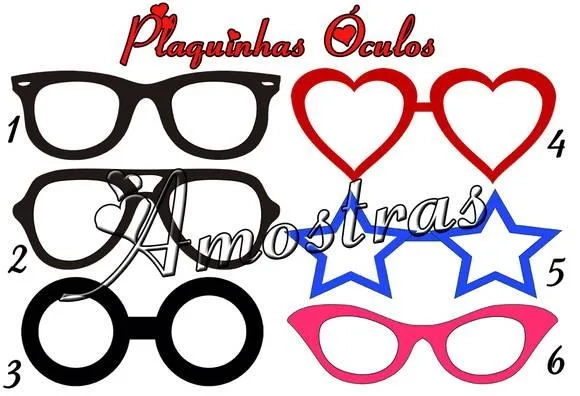 Plaquinhas de Bigodes, Bocas e Óculos
