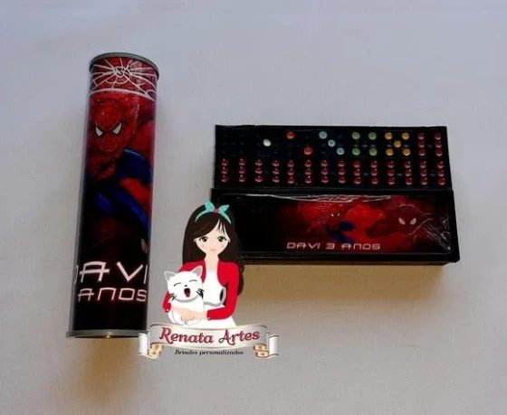 Dominó + pega varetas personalizado Homem aranha