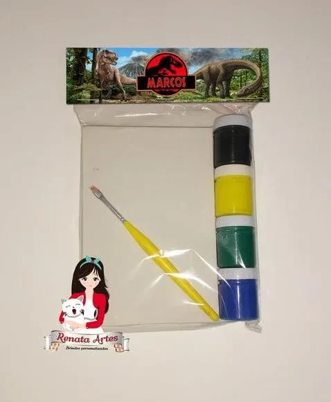 Kit Pintura Personalizado Tema Dinossauros