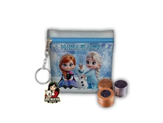 Chaveiro Porta Moedas Personalizado Frozen Baby