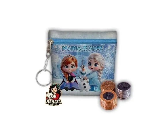 Chaveiro Porta Moedas Personalizado Frozen Baby