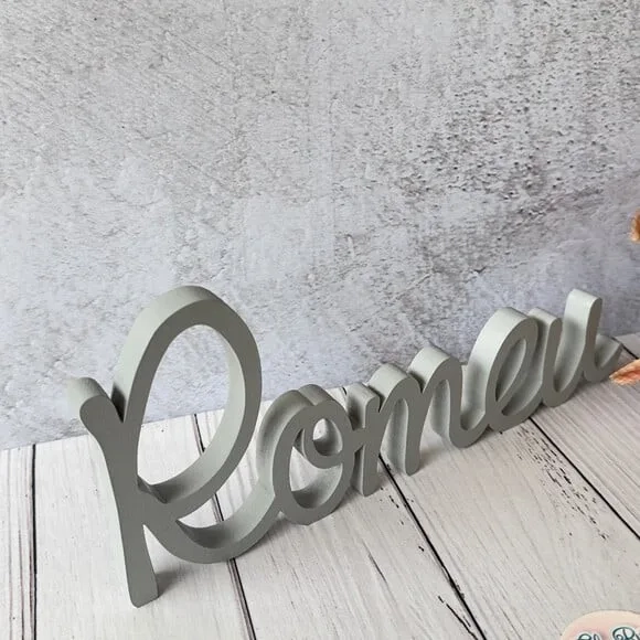 Linha Cursiva -letras Decorativas em mdf Quarto de Bebê
