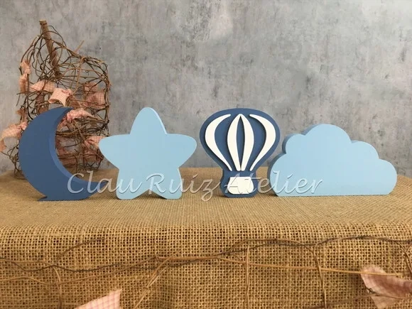Balão Baby + Lua + Estrela + Nuvem